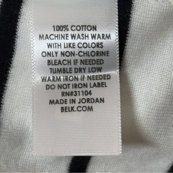 Kim Rogers Blue and White Striped Top Size Large - Picture 4 of 4